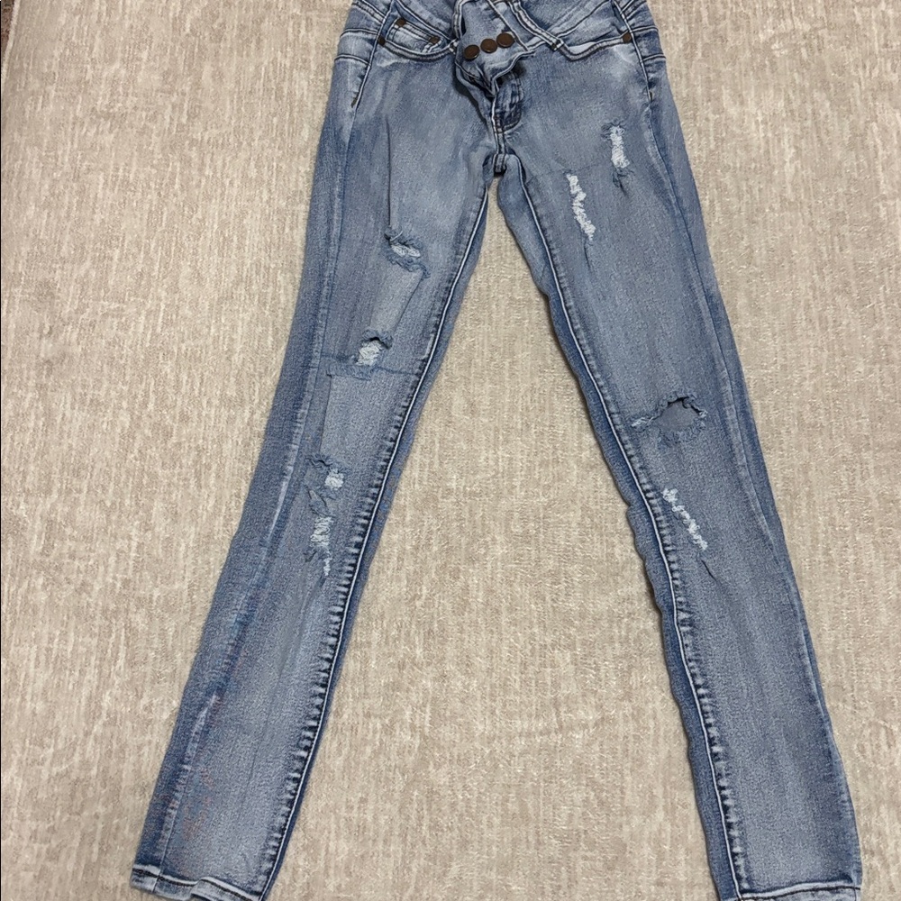 Fashion Nova Light Blue Skinny Jeans